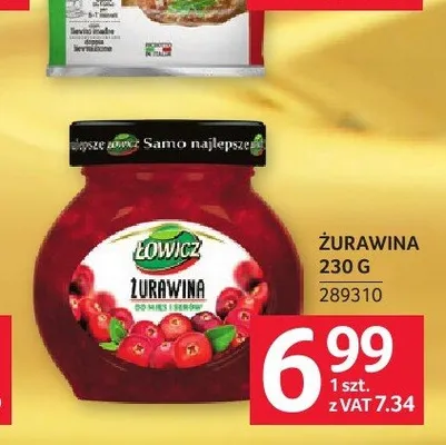 Żurawina do mięs i serów Łowicz promocja w Selgros