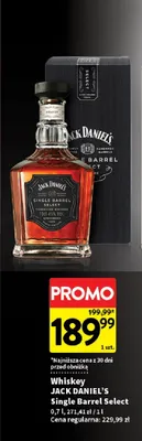Whiskey Jack Daniel's Single Barrel Select promocja w Intermarche