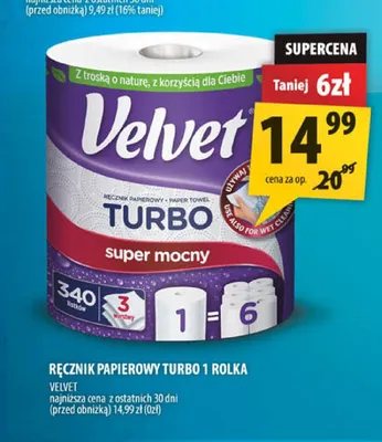 Ręcznik papierowy Velvet Turbo promocja w Arhelan