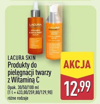 Produkty do pielęgnacji twarzy z Witaminą C różne rodzaje promocja w Aldi