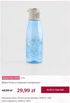 Bidon Favio z motywem kwiatowym home&you promocja w home&you