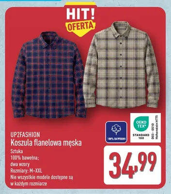 Koszula flanelowa męska UP2FASHION promocja w Aldi