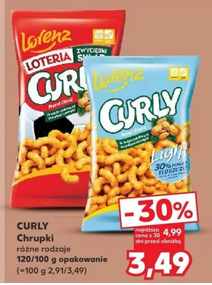 Chrupki Curly Lorenz Peanut Classic promocja w Kaufland