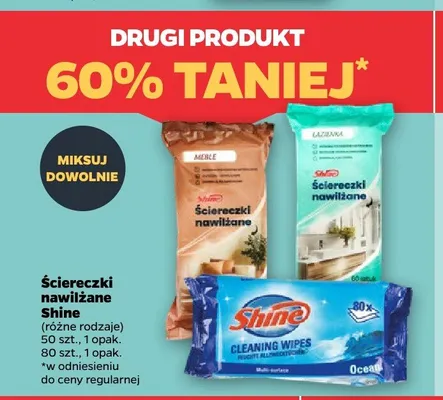 Ściereczki nawilżane Shine Meble promocja w Netto