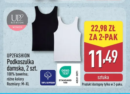 Podkoszulka damska UP2FASHION 2-pak promocja w Aldi