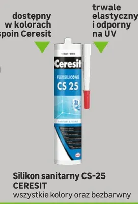 Silikon sanitarny CS-25 wszystkie kolory oraz bezbarwny promocja w Leroy Merlin