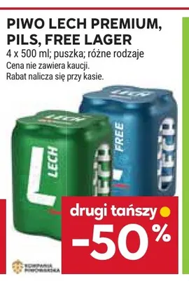 Piwo bezalkoholowe Lech Lager 4-pak promocja w Stokrotka