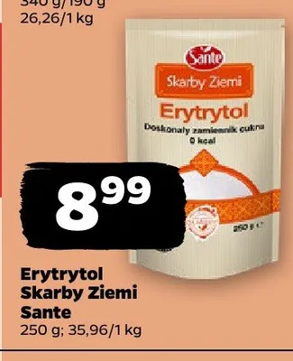 Erytrytol Skarby Ziemi białe promocja w Netto