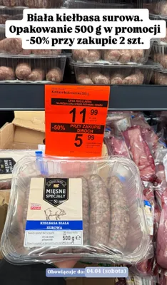 Kiełbasa biała Łukosz promocja w Aldi