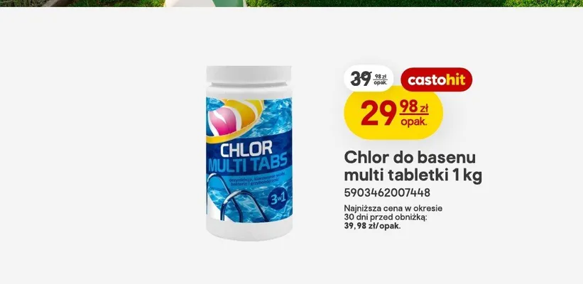 Chlor do basenu multi tabletki promocja w Castorama