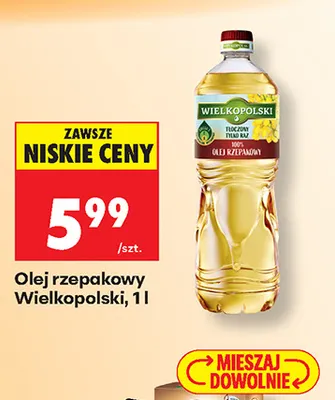 Olej rzepakowy Wielkopolski promocja w Biedronka