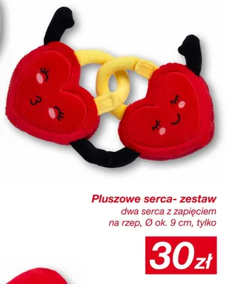 Pluszowe serca - zestaw promocja w KiK