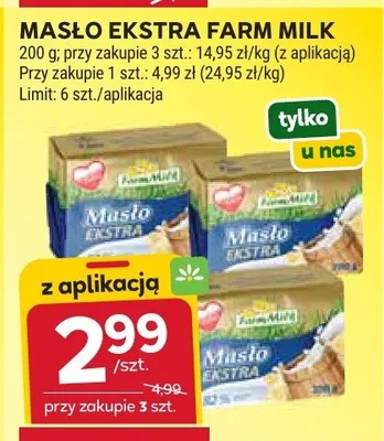 Masło Extra Farm Milk promocja w Stokrotka