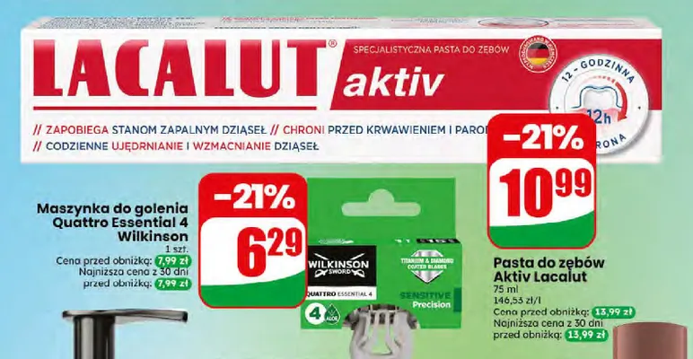 Pasta do zębów Lacalut Aktiv promocja w Dino
