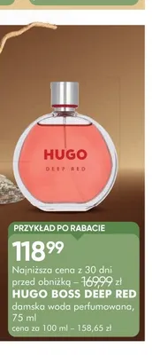 Damska woda perfumowana Hugo Boss Deep Red promocja w Super-Pharm