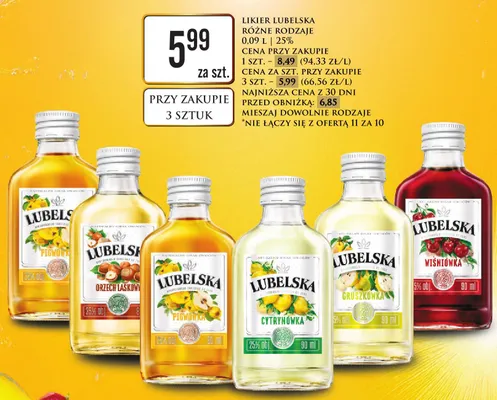 Likier Lubelska Cytrynówka promocja w Dino
