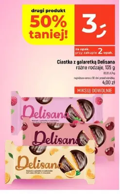 Ciastka z galaretką Delisana promocja w Dealz
