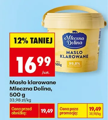 Masło klarowane 500 g promocja w Biedronka