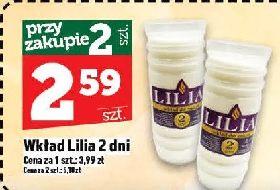Wkład Lilia 2 dni promocja w TOPAZ