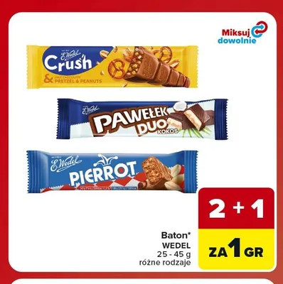 Baton Crush pretzel & peanuts E.Wedel promocja w Carrefour Market