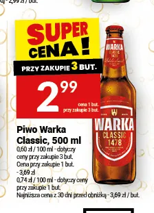 Piwo Warka Classic promocja w Twój Market