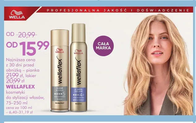 Kosmetyki do stylizacji włosów Wellaflex promocja w Super-Pharm