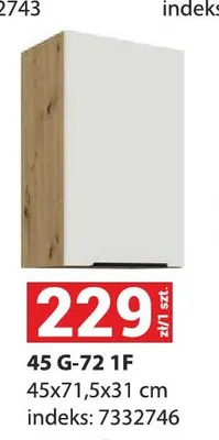 Szafka kuchenna wisząca 45 g-72 1F promocja w Merkury Market