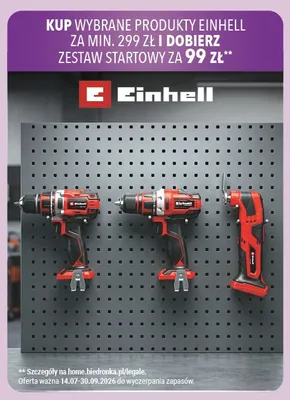 Zestaw startowy Einhell promocja w Biedronka Home