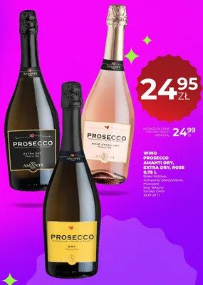 Wino Prosecco Amanti Rose Extra Dry promocja w Duży Ben