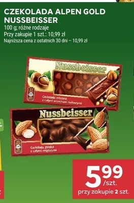 Czekolada Alpen Gold promocja w Stokrotka