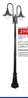 Lampa Talez 6980 czarny LP2 45TY promocja w Abra Meble