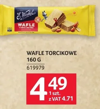 Wafle torcikowe 160g promocja w Selgros