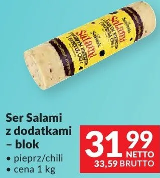 Ser Salami z dodatkami - blok pieprz/chili promocja w Makro