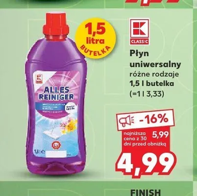 Płyn uniwersalny K-Classic Alles Reiniger promocja w Kaufland