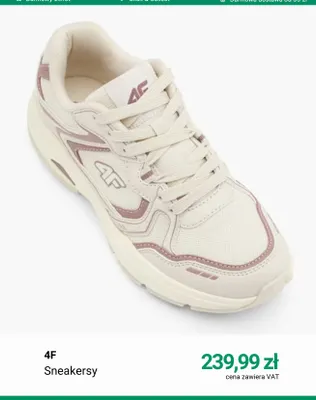Sneakersy 4F promocja w Deichmann