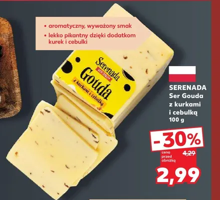 Ser Gouda z kurkami i cebulką Serenada promocja w Kaufland