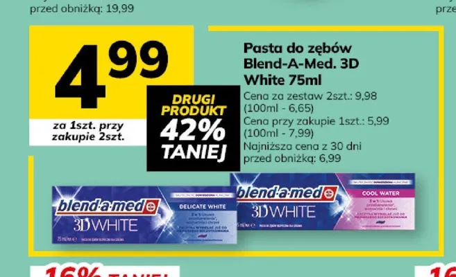 Pasta do zębów Blend-A-Med 3D White promocja w Hitpol