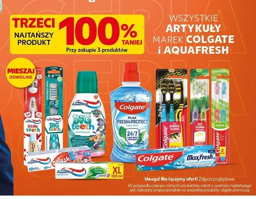 Płyn do płukania jamy ustnej dla dzieci Aquafresh Big Teeth promocja w Kaufland