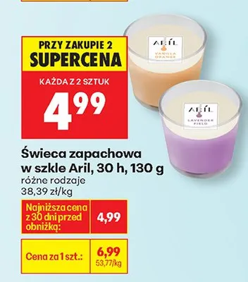 Świeca zapachowa w szkle różne rodzaje promocja w Biedronka