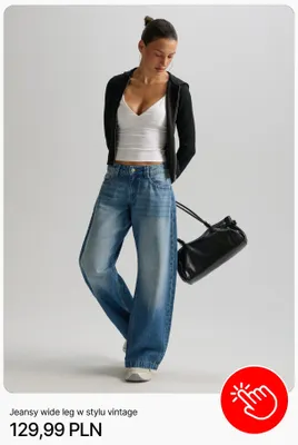 Jeansy wide leg w stylu vintage Cropp promocja w Cropp