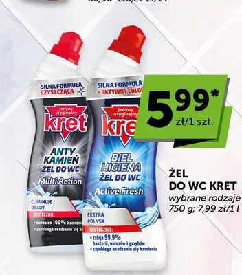 Żel do WC Kret promocja w Groszek
