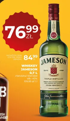 Whiskey Jameson promocja w Duży Ben