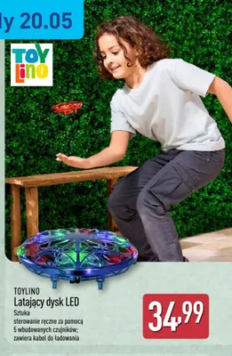 Latający dysk LED TOYLINO promocja w Aldi