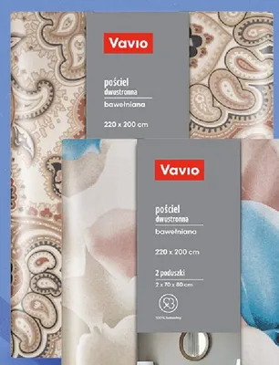Pościel dwustronna bawełniana Vavio 220x200cm promocja w POLOmarket