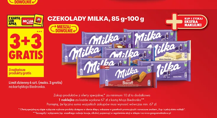 Czekolady Milka promocja w Biedronka