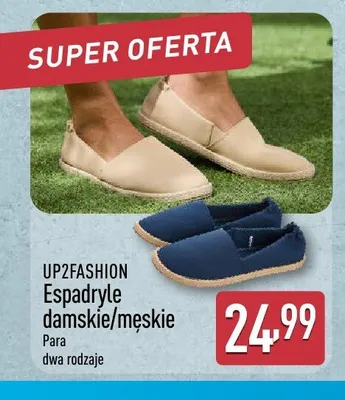 Espadryle damskie/męskie UP2FASHION promocja w Aldi