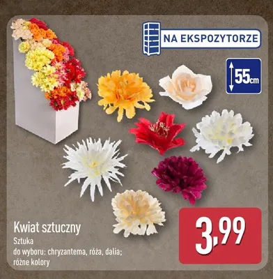 Kwiat sztuczny dalia promocja w Aldi