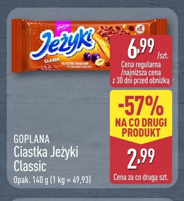 Ciastka Jeżyki Classic Goplana promocja w Aldi