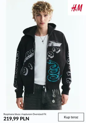Rozpinana bluza z kapturem Oversized Fit H & M promocja w CCC
