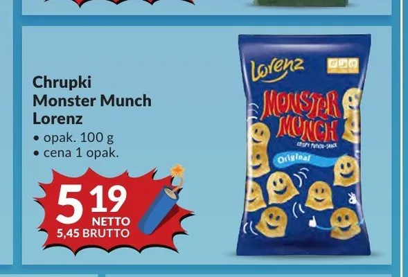 Chrupki Monster Munch Lorenz promocja w Makro